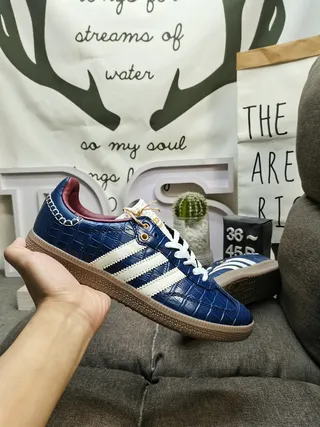 Adidas Samba White and Silver Glitter Lifestyle Sneakers 15