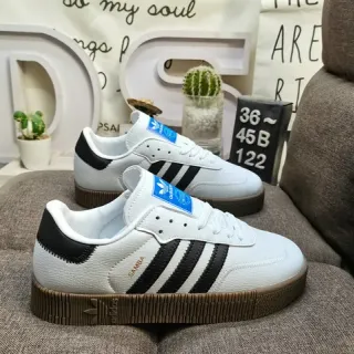 Adidas Samba أحذية أسلوب حياة أبيض أسود جيل
