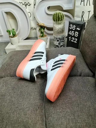 Adidas Samba أحذية أسلوب حياة أبيض أسود جيل 6