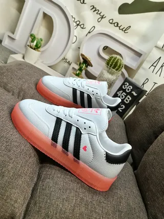 Adidas Samba أحذية أسلوب حياة أبيض أسود جيل 7