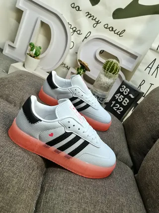 Adidas Samba أحذية أسلوب حياة أبيض أسود جيل 9