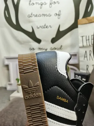 Adidas Samba أحذية أسلوب حياة أبيض أسود جيل 13
