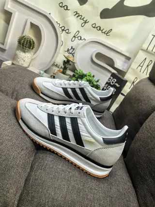 Adidas SL 72 Blancas Negras Goma Zapatillas Lifestyle 7