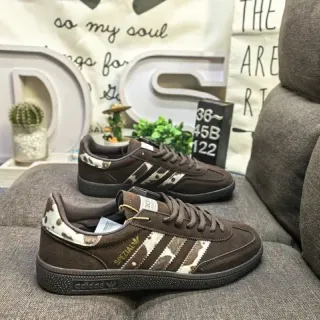 Adidas Spezial حذاء رياضي أسلوب حياة بني وطباعة جلد البقرة
