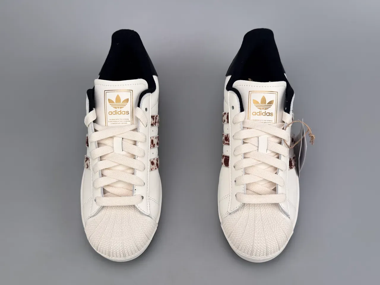 Adidas Superstar Sneakers Lifestyle Blancs Rayures de Vache 7