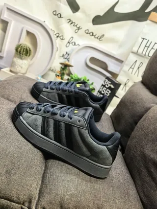 Adidas Superstar Dark Gray and Black Lifestyle Sneakers 7