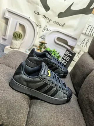 Adidas Superstar Dark Gray and Black Lifestyle Sneakers 9
