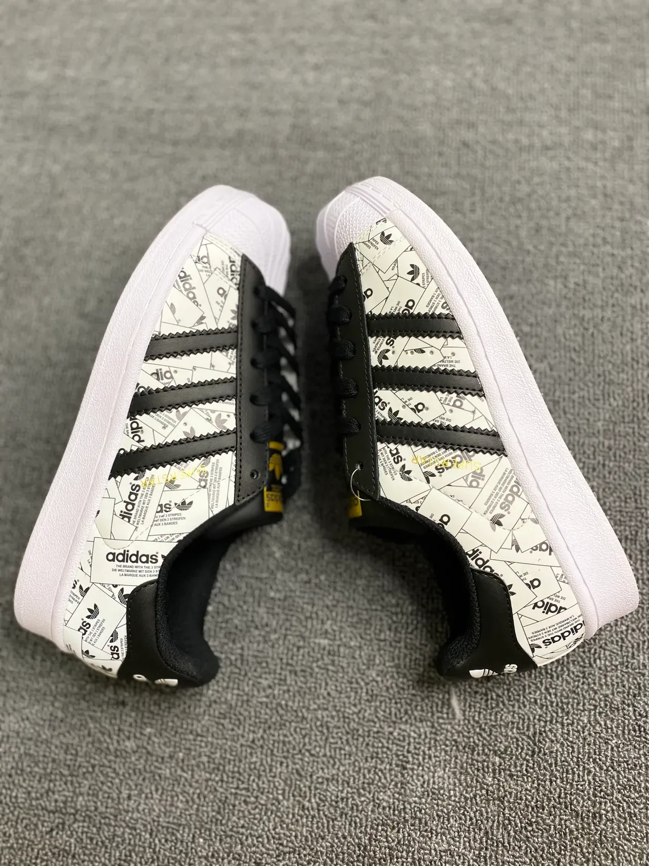 Adidas Superstar Graphic-Print White and Black Lifestyle Sneakers 2