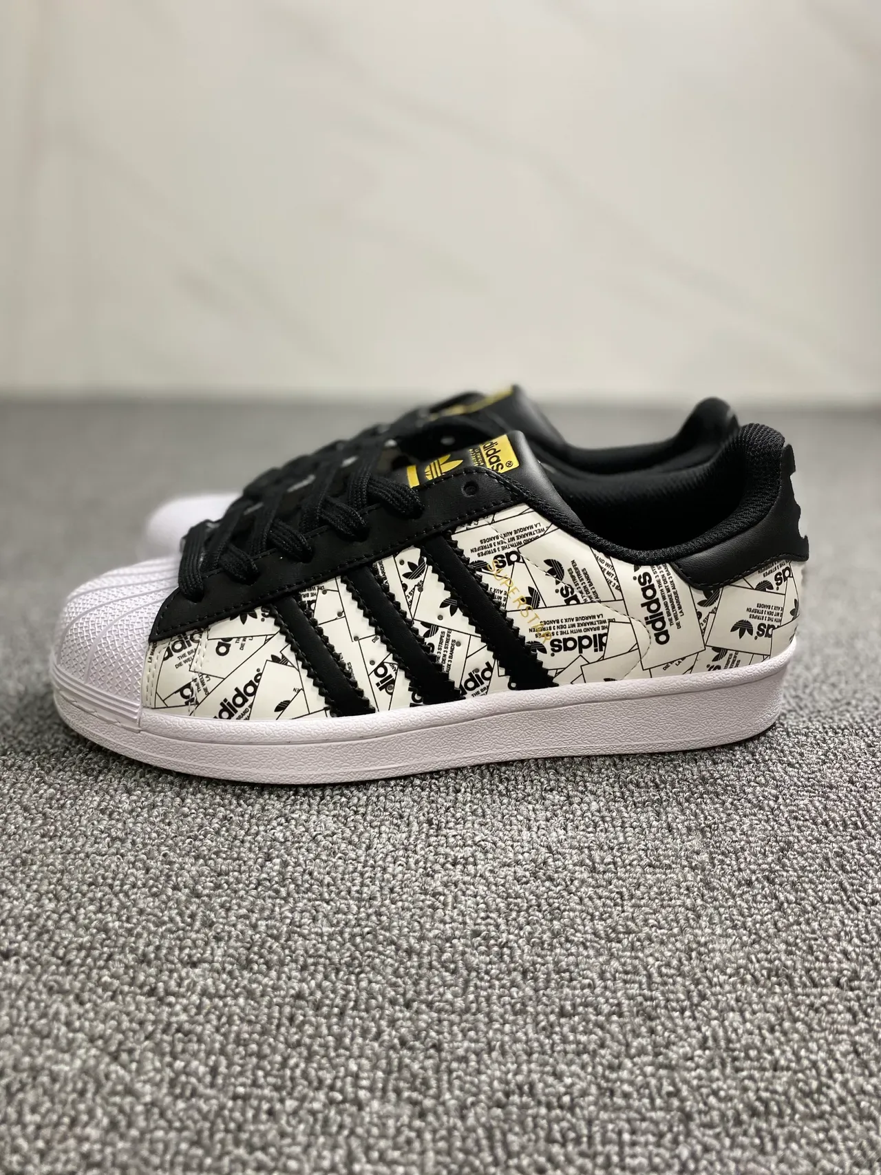 Adidas Superstar Graphic-Print White and Black Lifestyle Sneakers 8