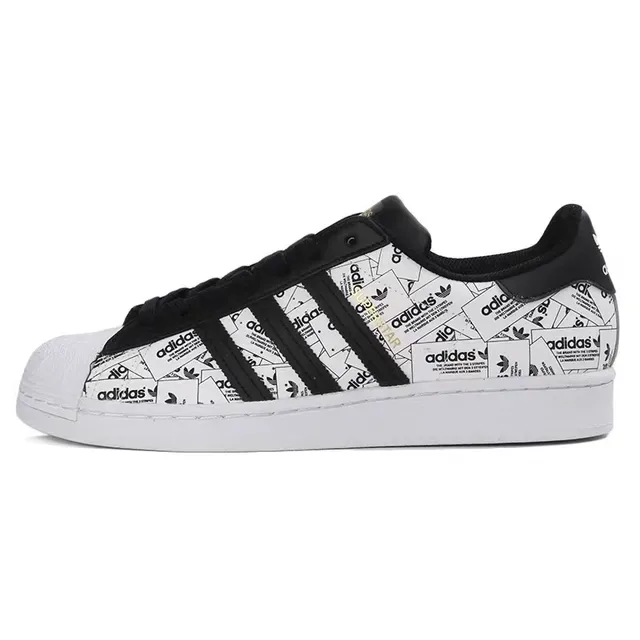 Adidas Superstar Graphic-Print White and Black Lifestyle Sneakers 18