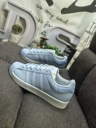 Adidas Superstar हल्का नील लाइफस्टाइल स्निकर्स 7
