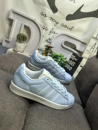 Adidas Superstar हल्का नील लाइफस्टाइल स्निकर्स 9