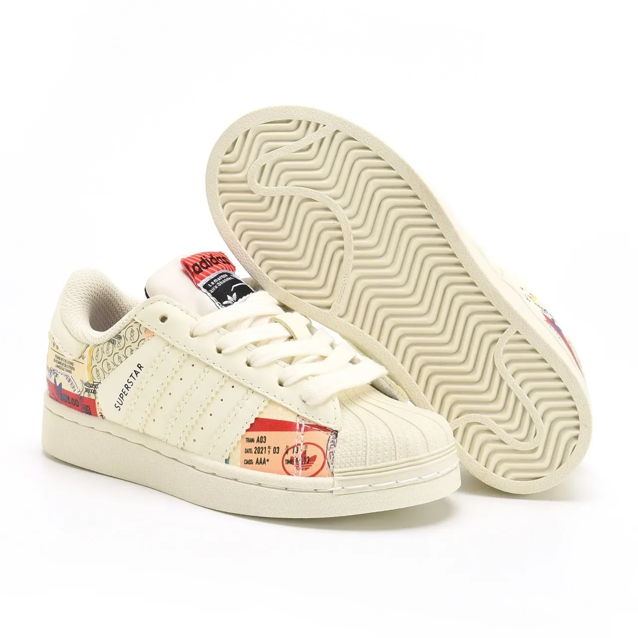 Adidas Superstar Off-White Shell Toe Lifestyle Sneakers 10