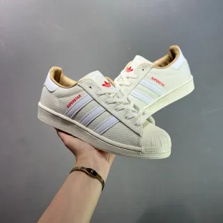 Adidas Superstar Off-White نسيج نمط حياة حذاء رياضي