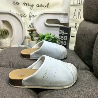 Adidas Superstar Slide Zapatillas de Piel Perforada Blanca