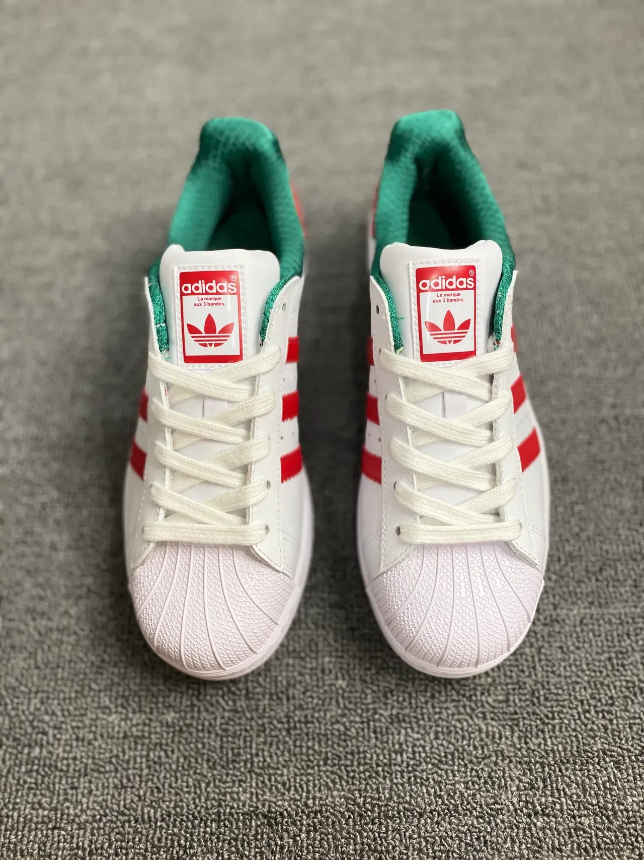 Adidas Superstar Blanc Rouge Vert Chaussures Lifestyle 3