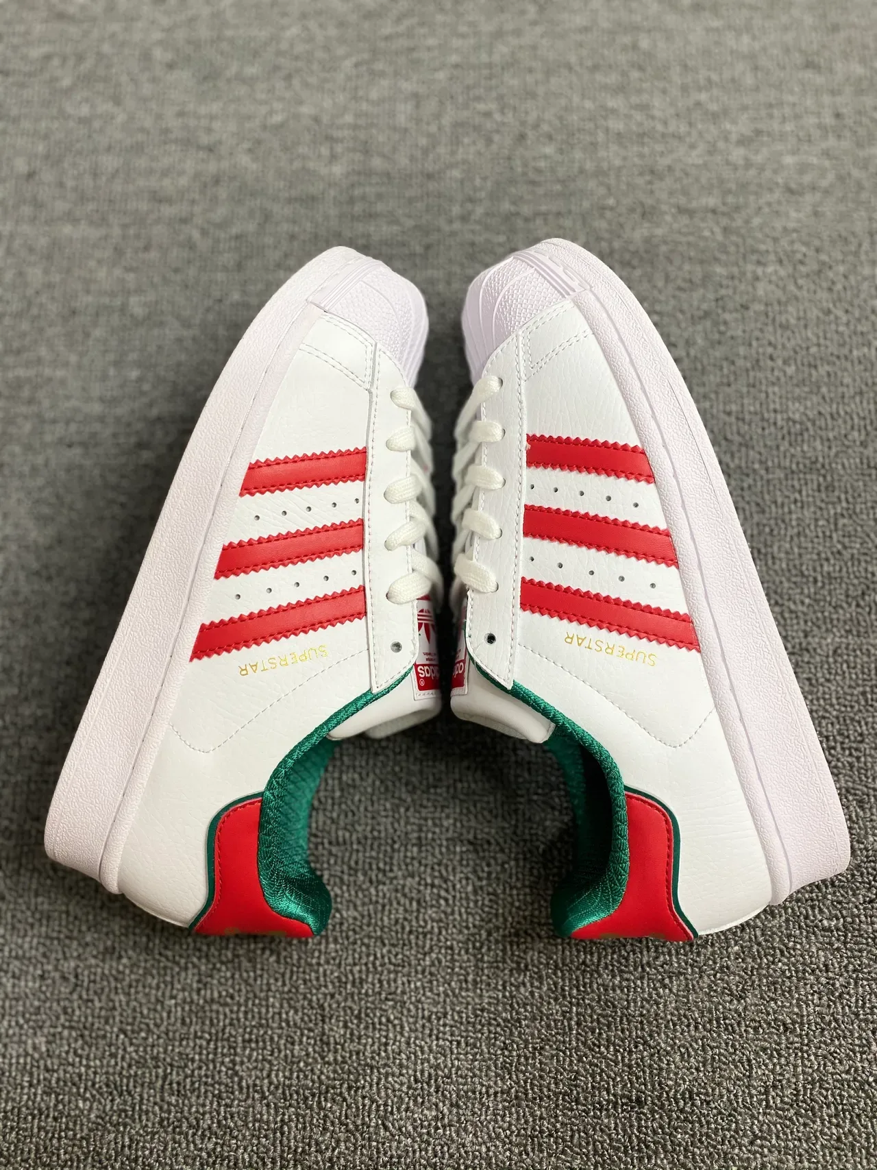 Adidas Superstar Blanc Rouge Vert Chaussures Lifestyle 5