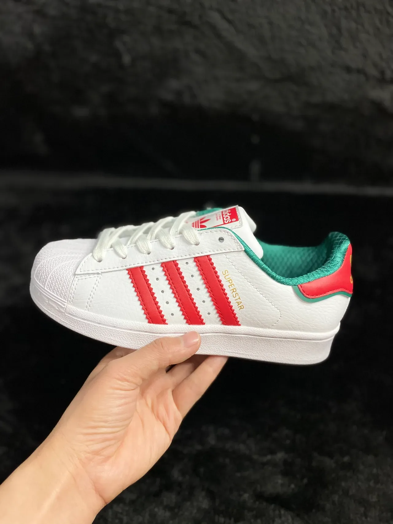 Adidas Superstar Blanc Rouge Vert Chaussures Lifestyle 10