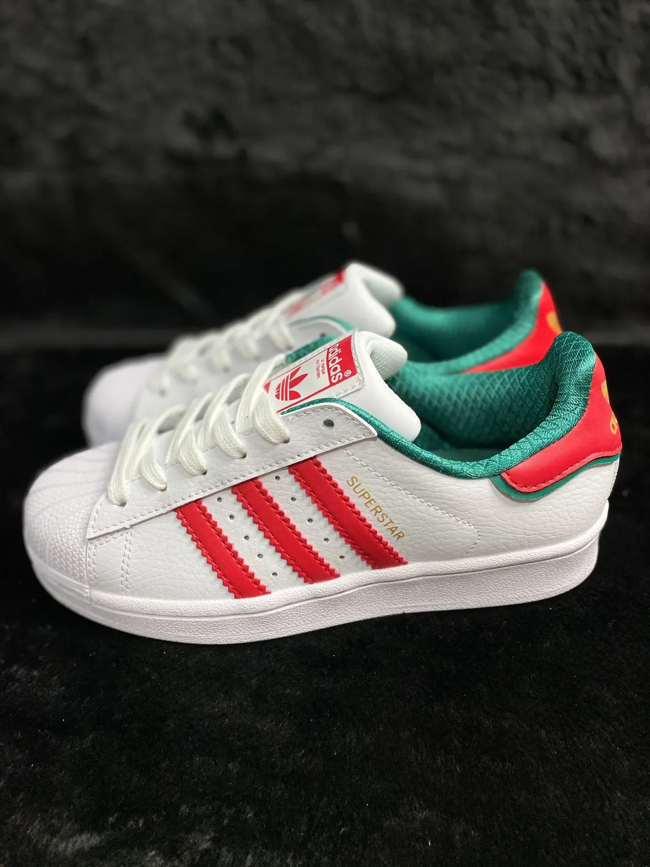 Adidas Superstar Blanc Rouge Vert Chaussures Lifestyle 11