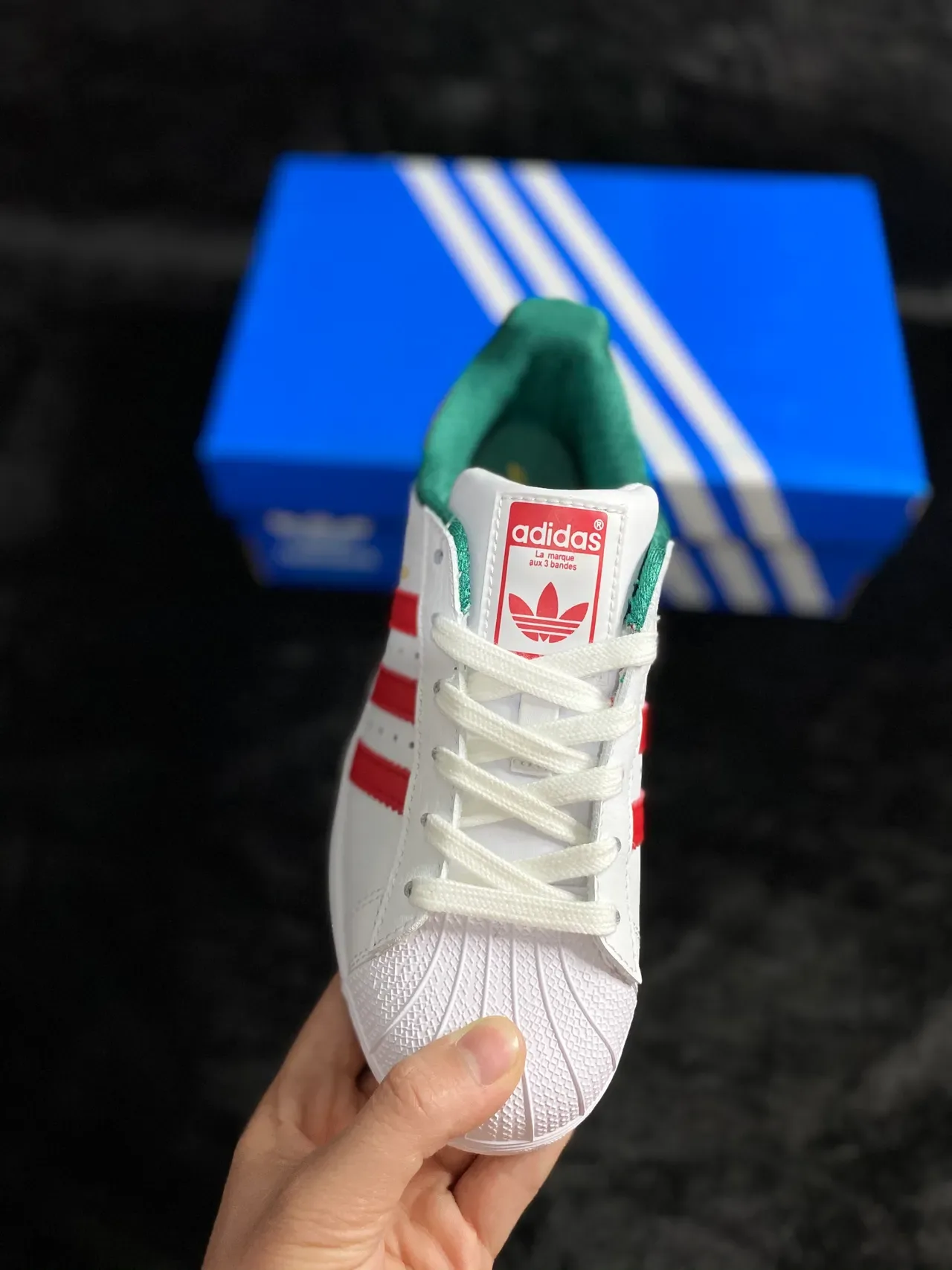 Adidas Superstar Blanc Rouge Vert Chaussures Lifestyle 13