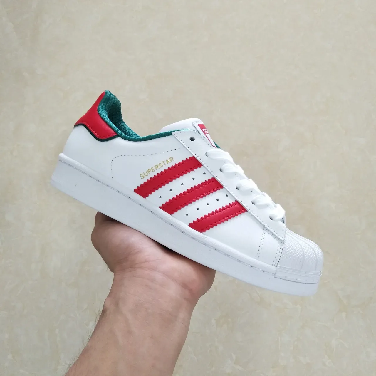 Adidas Superstar Blanc Rouge Vert Chaussures Lifestyle 19