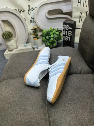 Adidas Tokyo সাদা এবং হালকা নীল চামড়া লাইফস্টাইল স্নিকার্স 6