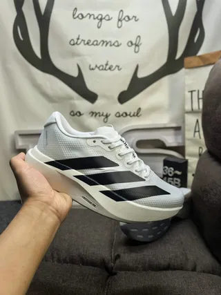 Adidas White and Black Three-Stripe Lifestyle Sneakers 5