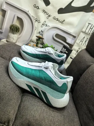 Adidas Sneakers Lifestyle Blanc et Vert avec Upper en Tricot Semicouche de Mousse Sculptée 7