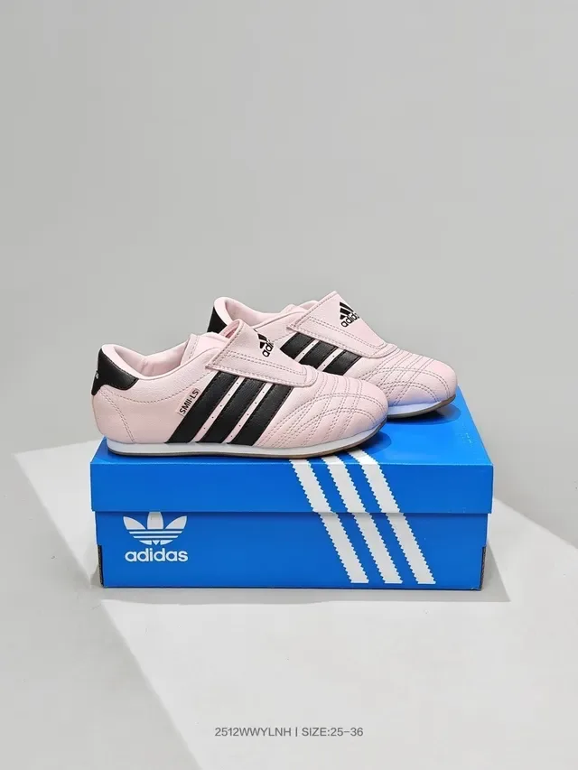 Adidas White Purple Laceless Velcro Closure Quilted Upper Sneakers 6