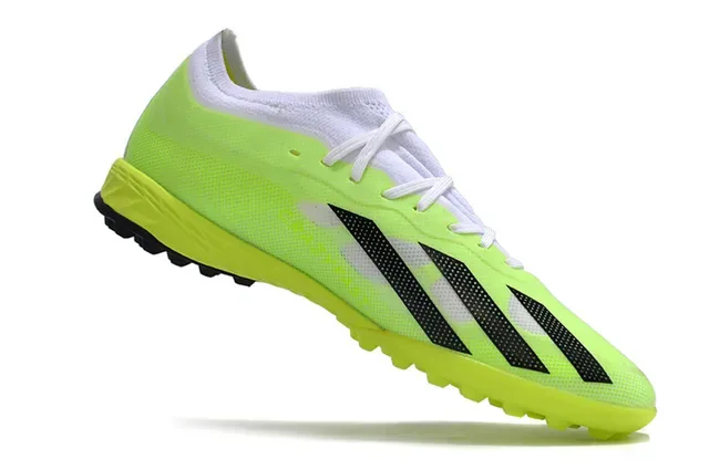 Adidas X Green Black Low-Cut Synthetic Mesh Upper Perforated Three-Stripe Design Turf Soccer Shoes 3