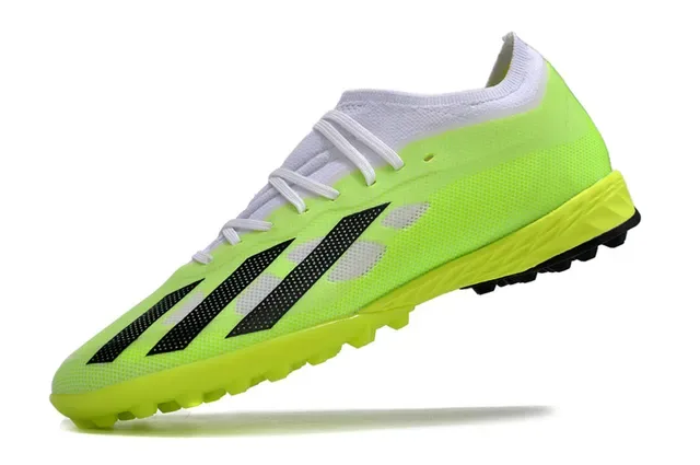 Adidas X Green Black Low-Cut Synthetic Mesh Upper Perforated Three-Stripe Design Turf Soccer Shoes 4