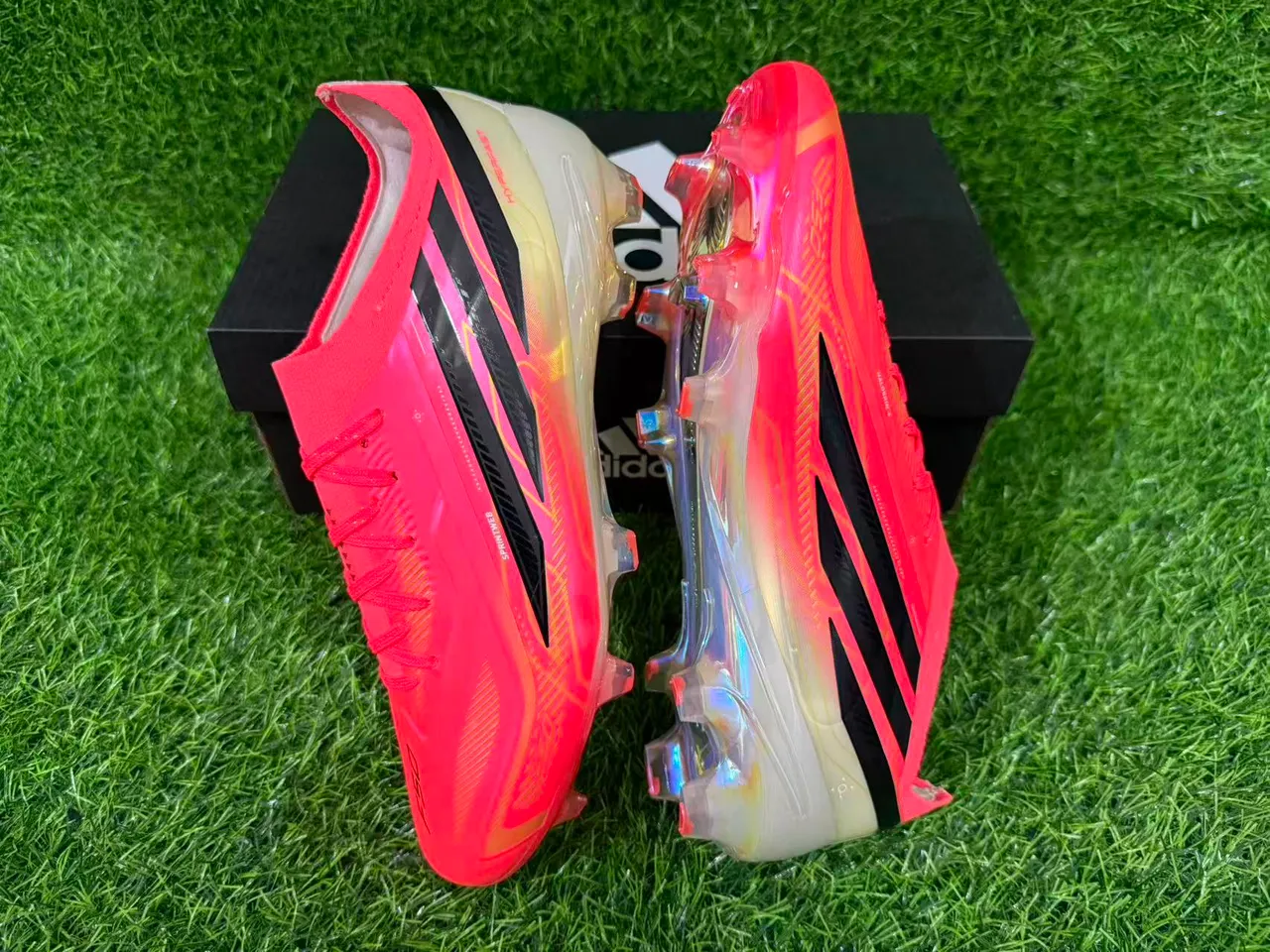 Adidas X Hyperfast Rose iridiscente terrain ferme Chaussures de football 5