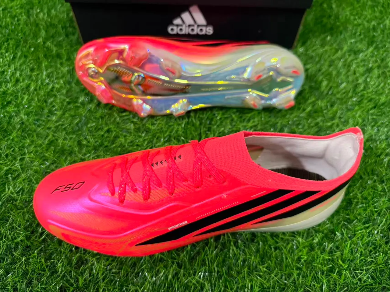 Adidas X Hyperfast Rose iridiscente terrain ferme Chaussures de football 7