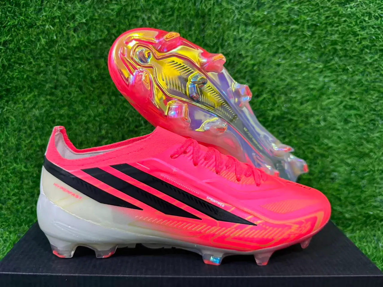 Adidas X Hyperfast Rose iridiscente terrain ferme Chaussures de football 10