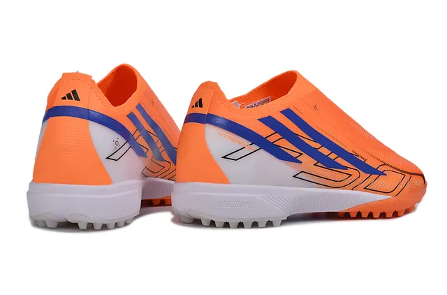 Adidas X Orange Blue স্লিপ-অন সক-ফিট আপার মোল্ডেড কোনিক্যাল স্টাডস আর্চিফিশিয়াল গ্রাস ফুটবল জুতা 5