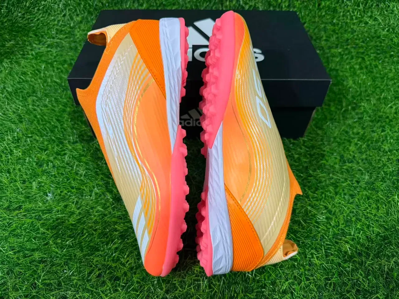 Adidas X Speedflow Orange Blanc Rose Chaussures de Football Turf 3