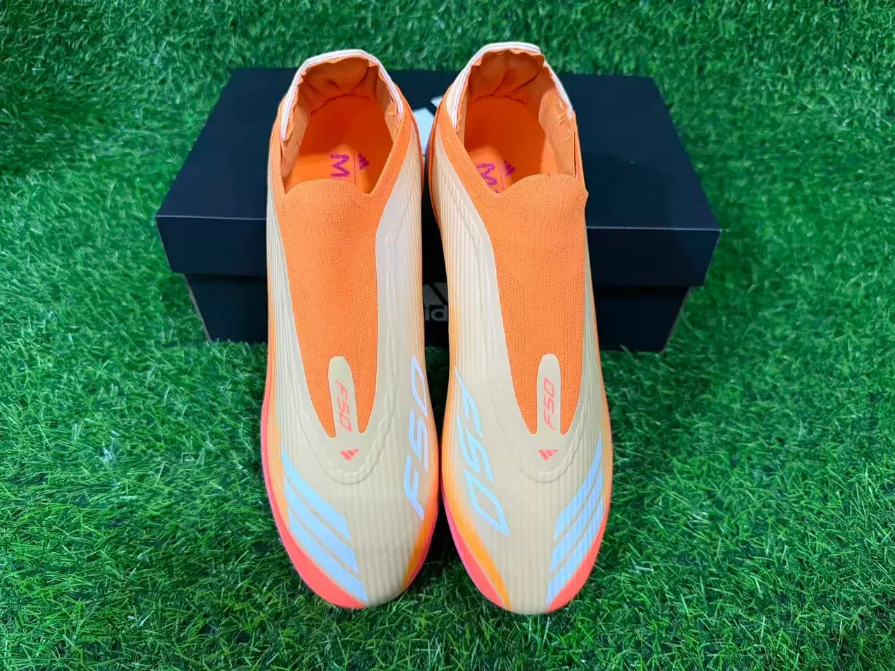 Adidas X Speedflow Orange Blanc Rose Chaussures de Football Turf 7