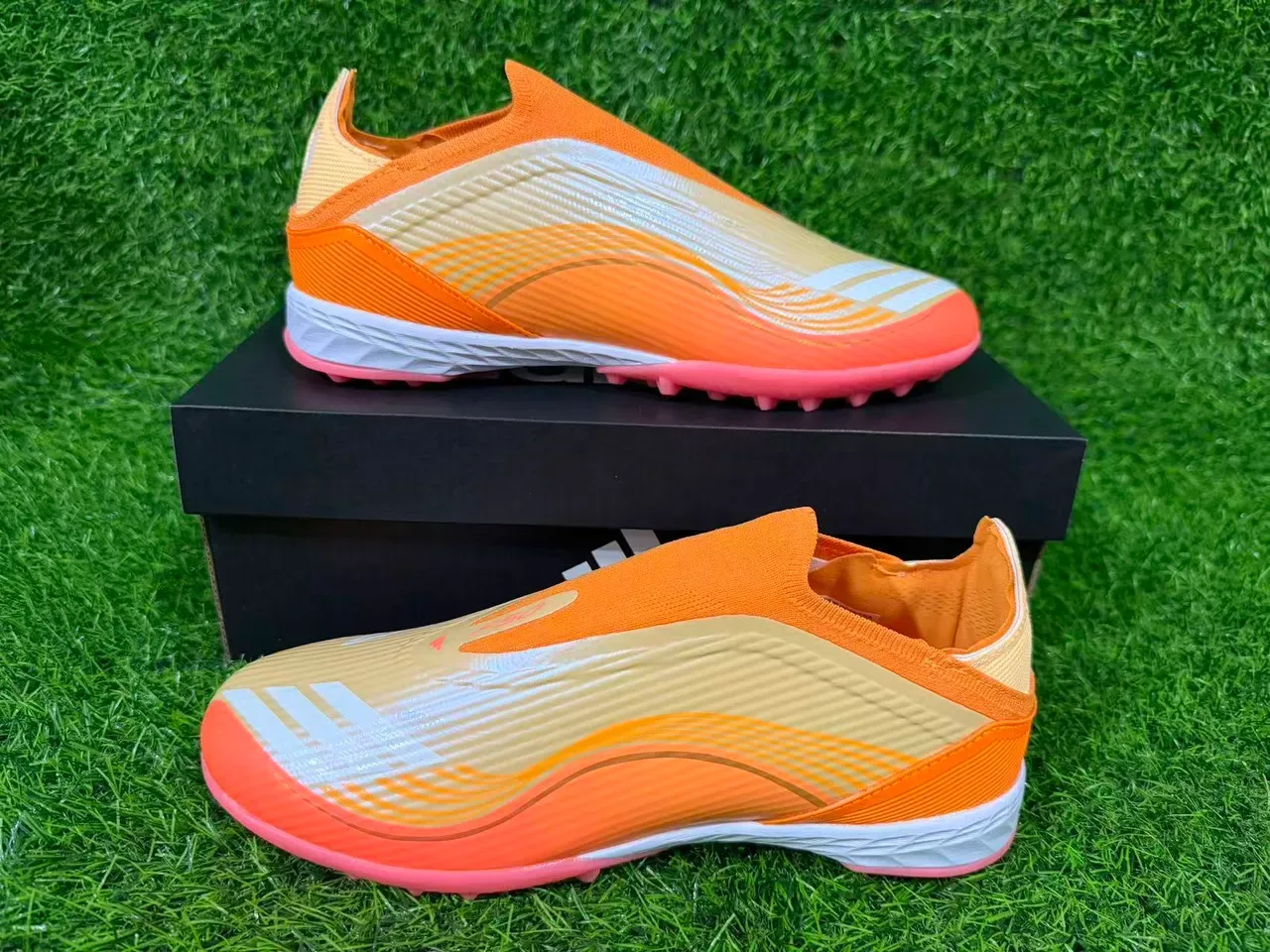 Adidas X Speedflow Orange Blanc Rose Chaussures de Football Turf 9
