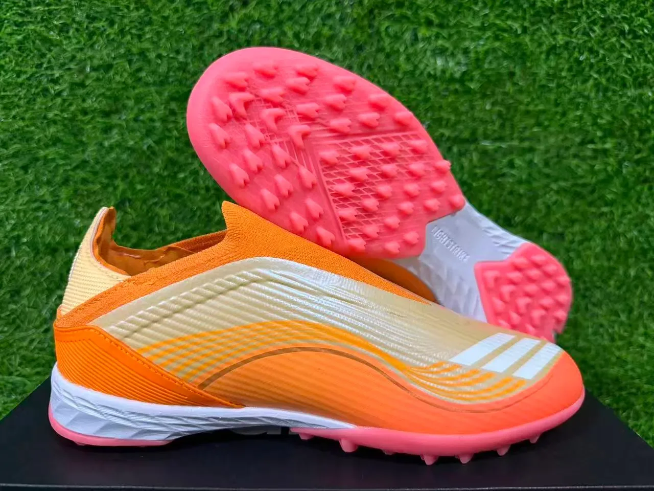 Adidas X Speedflow Orange Blanc Rose Chaussures de Football Turf 10