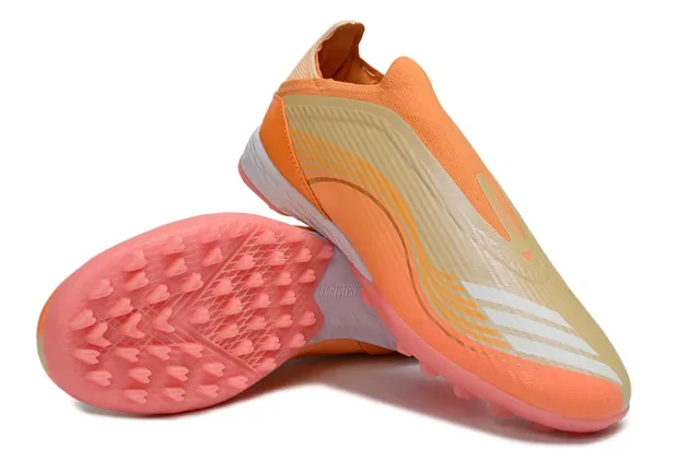 Adidas X Speedflow Orange Blanc Rose Chaussures de Football Turf 13