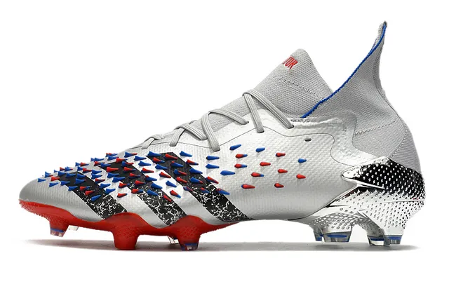 Adidas X Speedflow Silver Red Blue Firm-Ground Chaussures de football 8