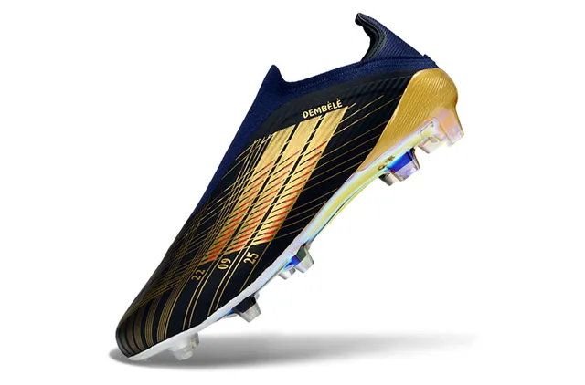 Adidas X Speedportal Dembélé Navy Gold Holographic Firm-Ground Chaussures de football 3