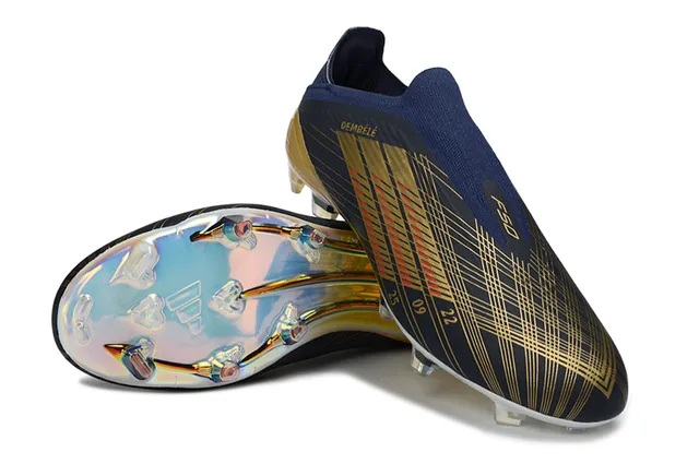 Adidas X Speedportal Dembélé Navy Gold Holographic Firm-Ground Chaussures de football 4