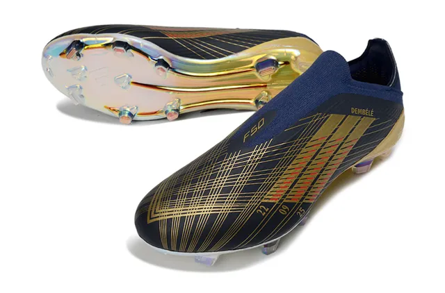 Adidas X Speedportal Dembélé Navy Gold Holographic Firm-Ground Chaussures de football 5