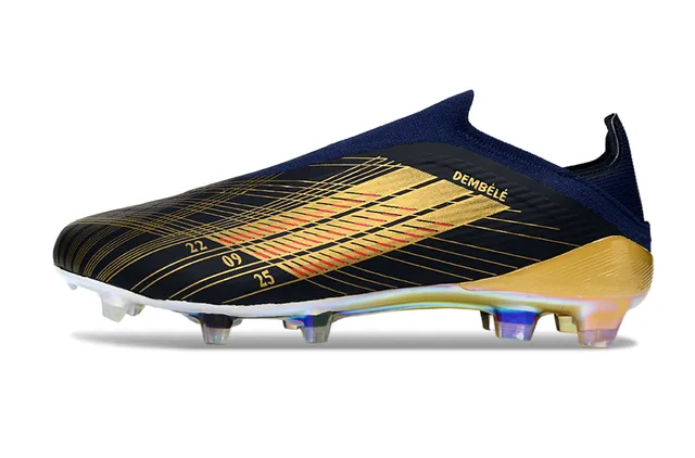 Adidas X Speedportal Dembélé Navy Gold Holographic Firm-Ground Chaussures de football 8