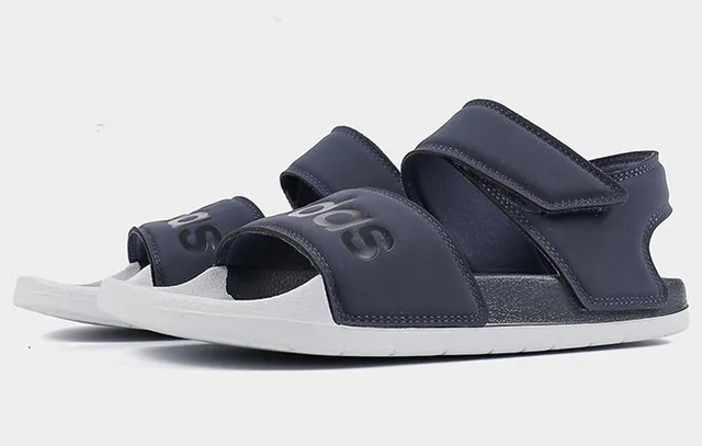 Adidas Yeezy Slide أزرق بحري وأبيض كاجوال صندل 7