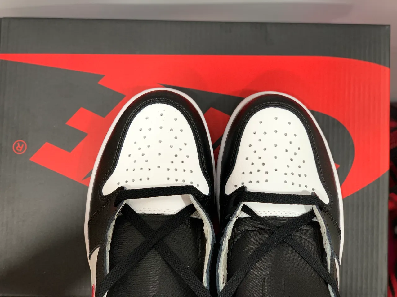 Zapatillas de baloncesto Air Jordan 1 negro blanco rojo 5