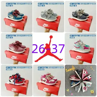 Air Jordan 1 Tênis de basquete infantil azul cinza bordô