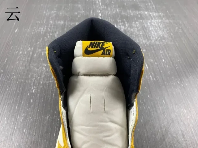 Air Jordan 1 High Top Mustard Yellow Black White Zapatillas de Baloncesto 4