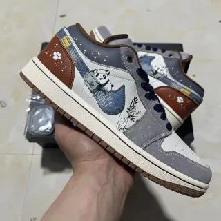 Air Jordan 1 Panda इलस्ट्रेशन लाइफस्टाइल स्नीकर्स